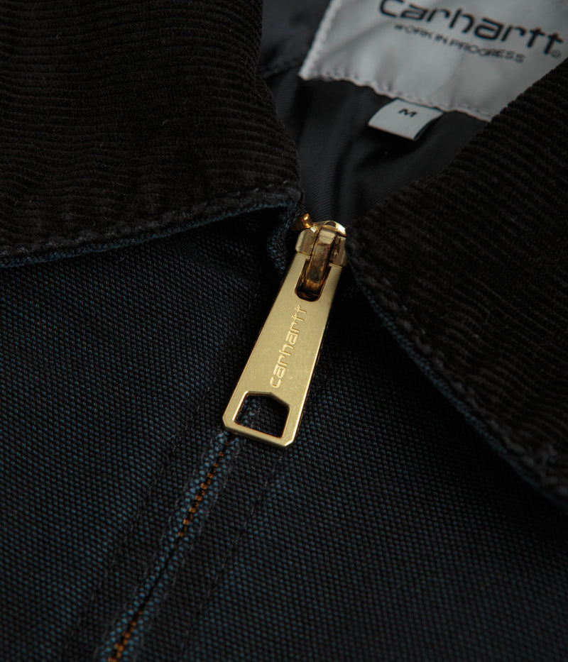Carhartt OG Detroit Jacket in Black and Black Stone Canvas