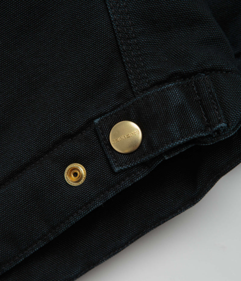Carhartt OG Detroit Jacket in Black and Black Stone Canvas