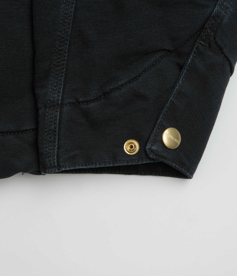 Carhartt OG Detroit Jacket in Black and Black Stone Canvas