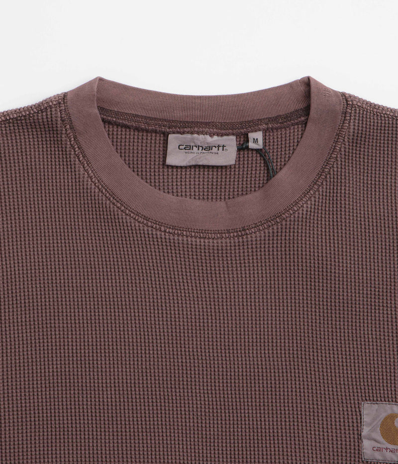 Carhartt Vista Waffle Long Sleeve T-Shirt in Palisander