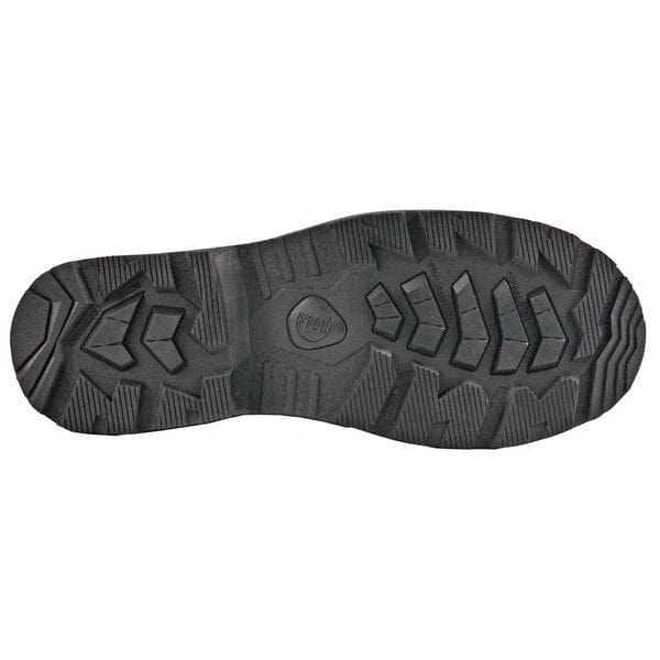 Hoss Carson 6" Composite Toe work boot sole in black showing slip-resistant tread pattern and durable rubber material.