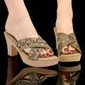 Clearance SALE  M0615 bock heel-R36-1