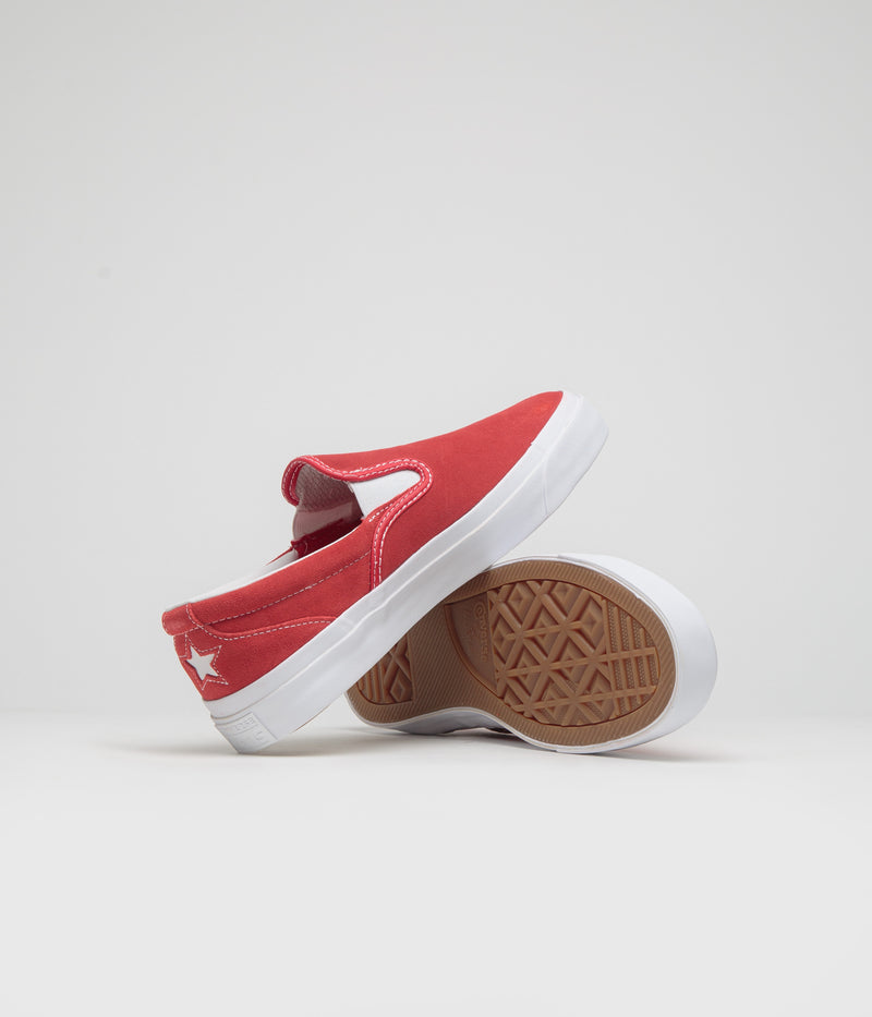 Converse Cons One Star CC Slip Pro Shoes in Red and White / Gum
