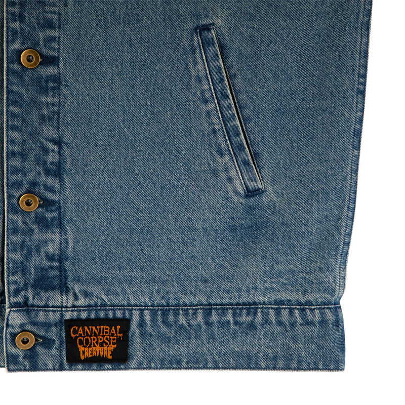 Creature x Cannibal Corpse Denim Vest - Light Denim
