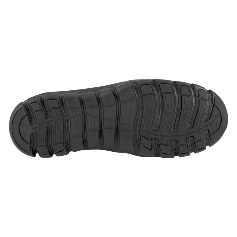 Reebok Work Cushion Tactical 8" Comp Toe Waterproof Boots outsole showing slip-resistant black rubber tread design.