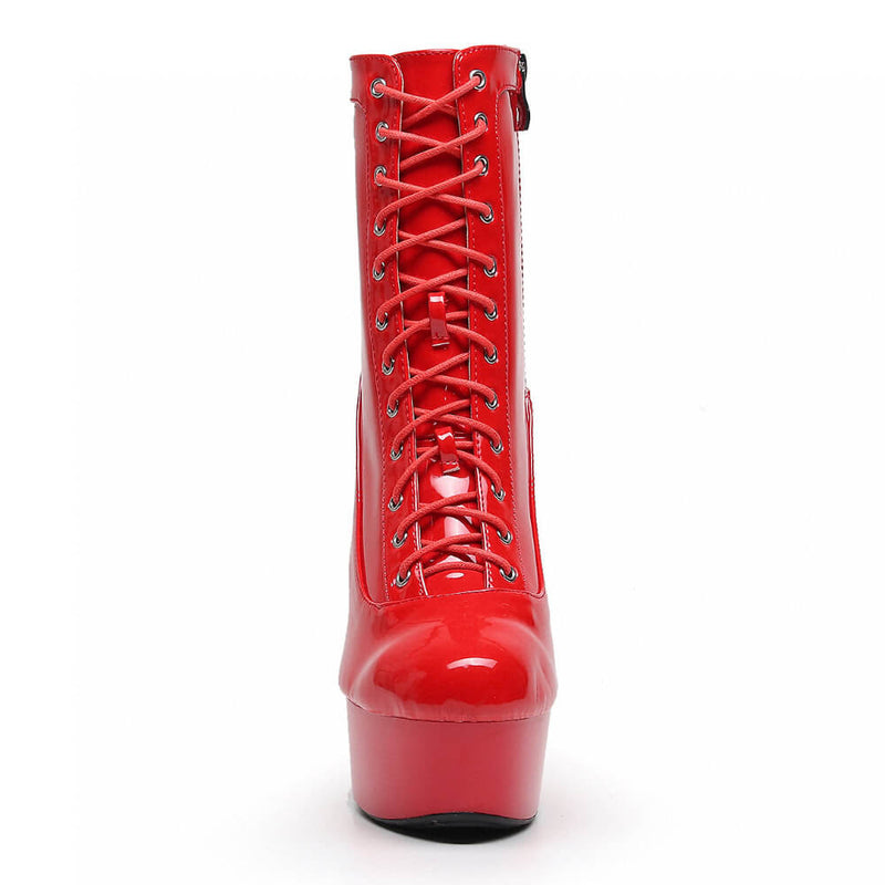 Devon - Red Vegan Patent - Street Sole