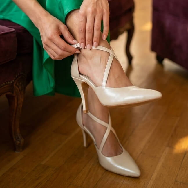 Dilara - Ivory Vegan Leather - Street Sole