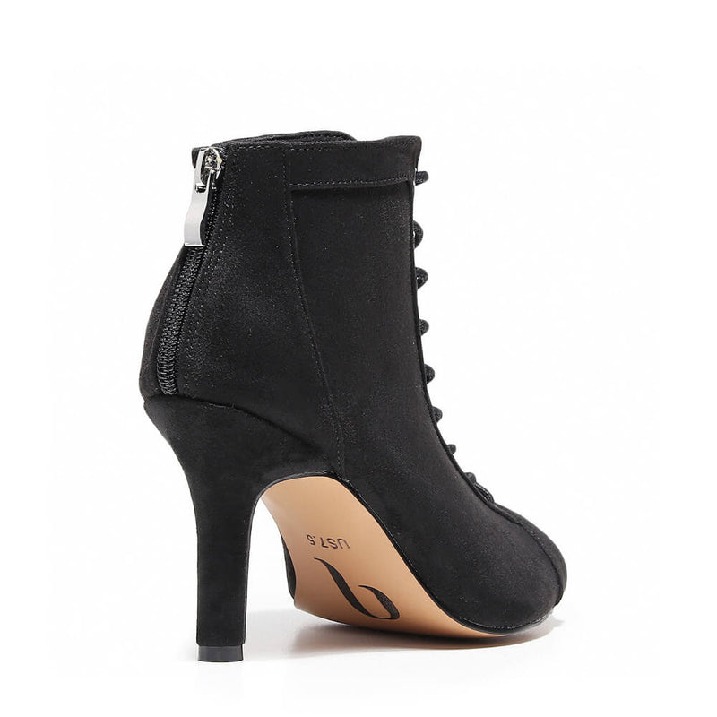 Dilynn Wide Fit - Black Vegan Suede - Street Sole