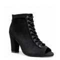 Dilynn Wide Fit - Black Vegan Suede - Suede Sole