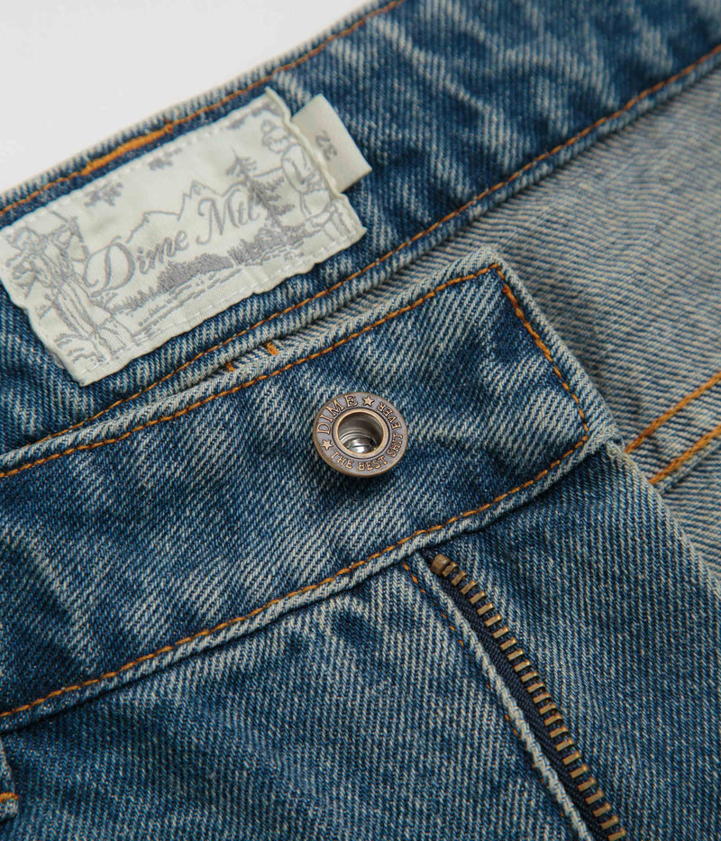 Dime Classic Denim Shorts in Sandblasted Indigo