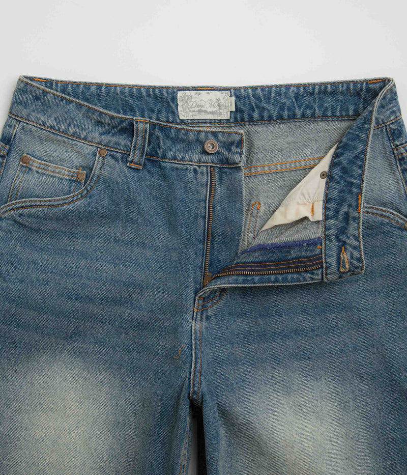 Dime Classic Denim Shorts in Sandblasted Indigo