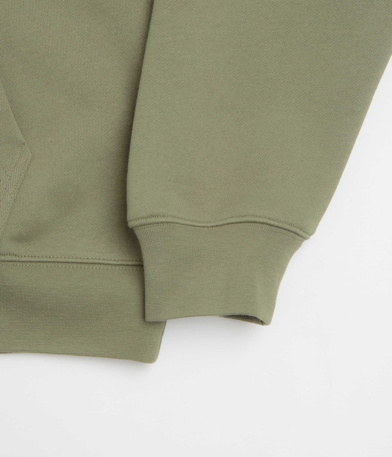 Dime Cursive Full Zip Hoodie in Army Green
