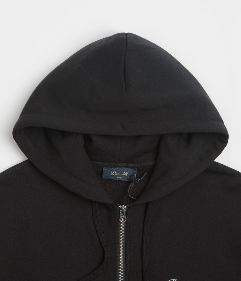 Dime Cursive Full Zip Hoodie in Black