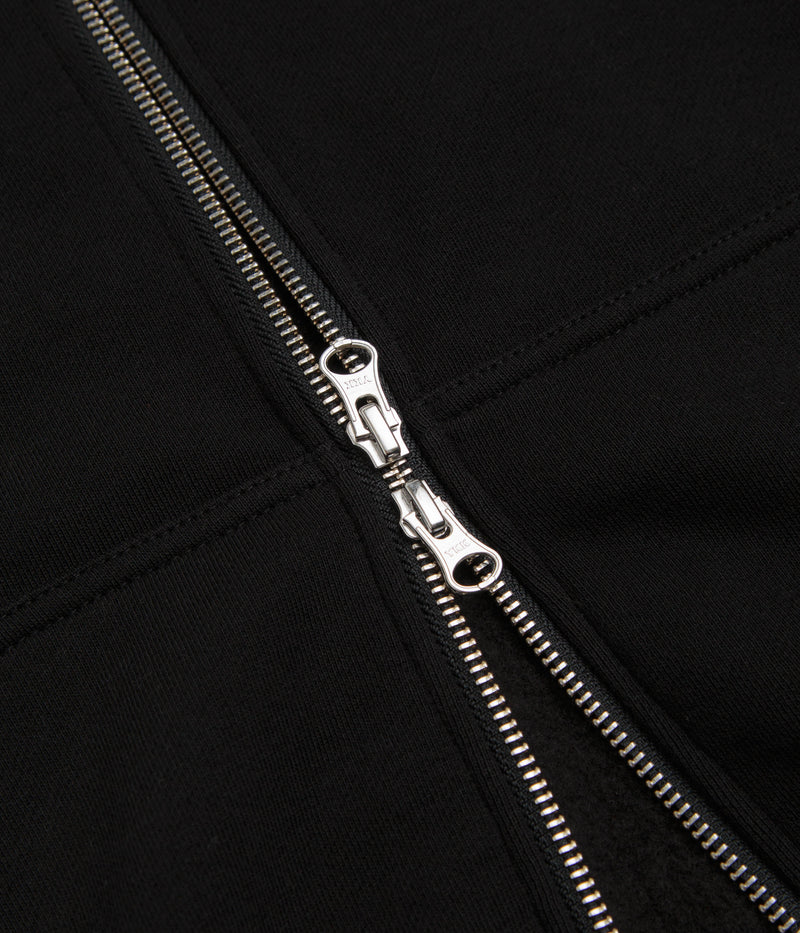 Dime Cursive Small Logo Full Zip Hoodie in Black