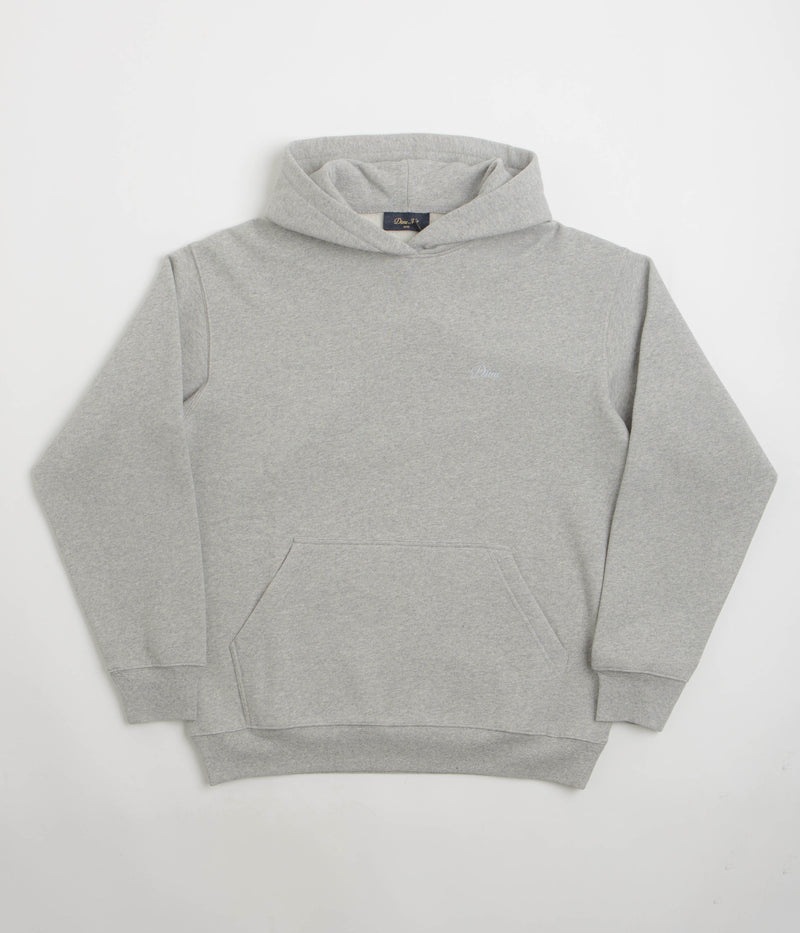 Dime Cursive Small Logo Hoodie in Heather Grey