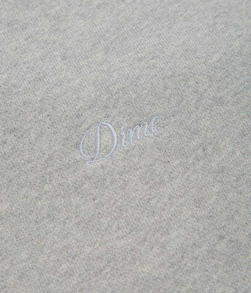 Dime Cursive Small Logo Hoodie in Heather Grey