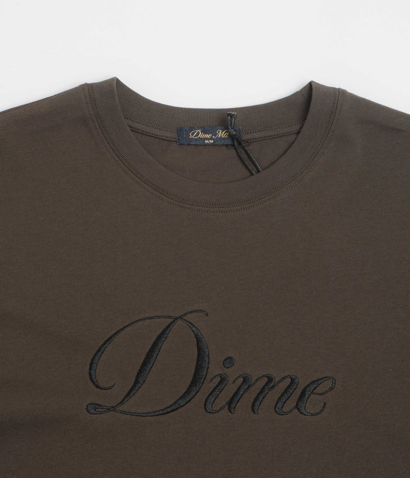 Dime Cursive T-Shirt in Vintage Black