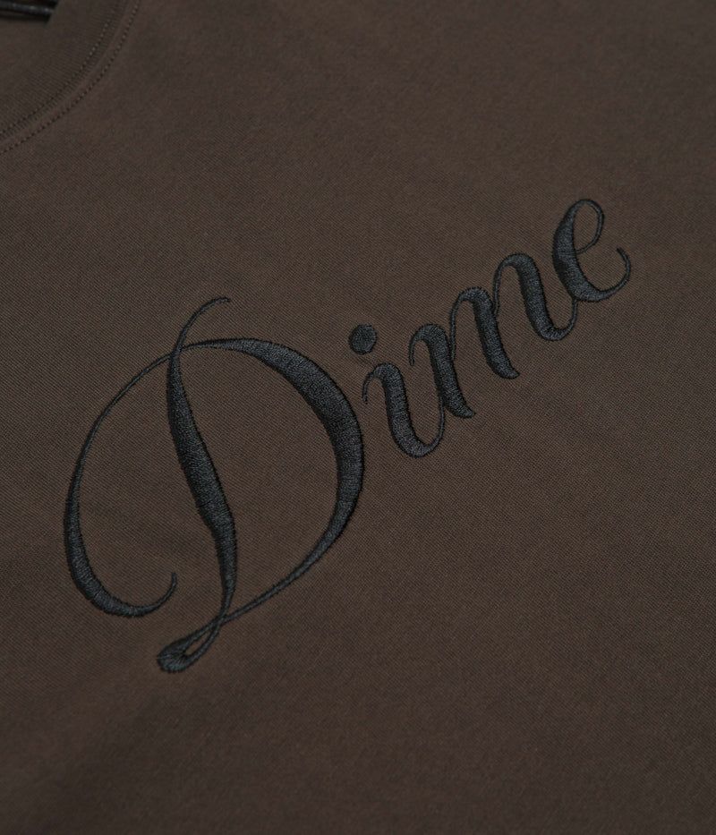 Dime Cursive T-Shirt in Vintage Black