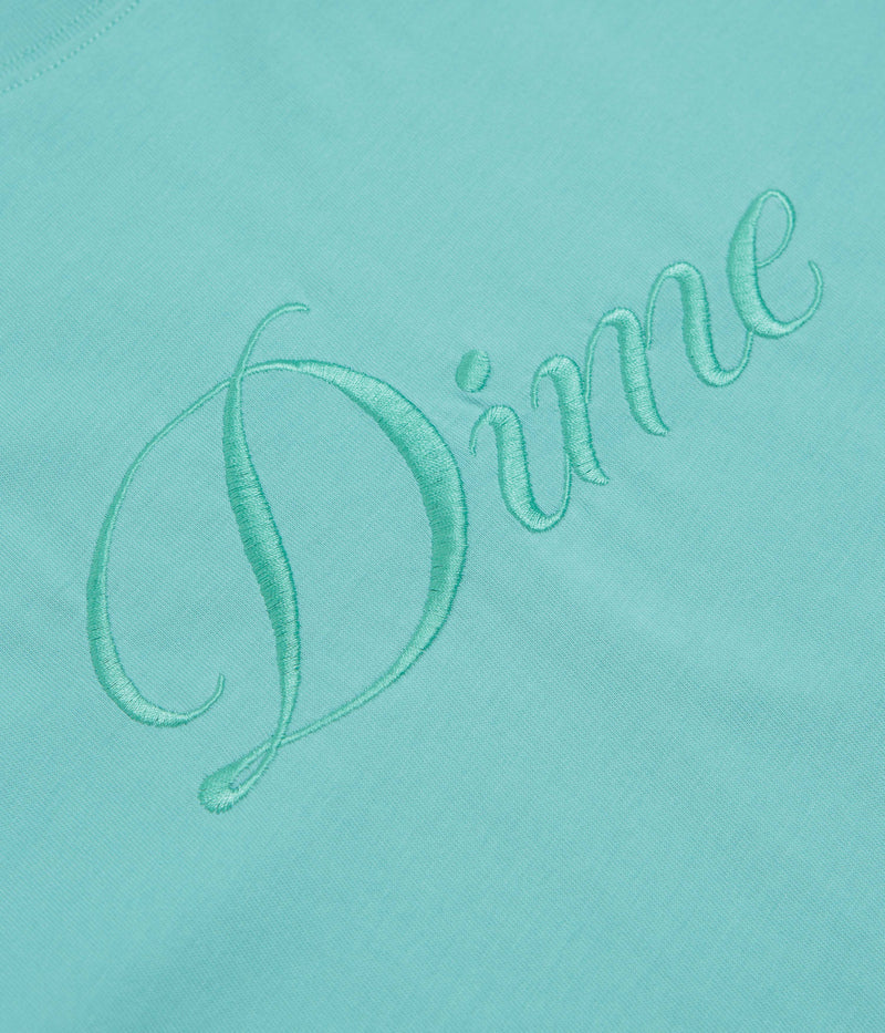 Dime Cursive T-Shirt in Vintage Teal