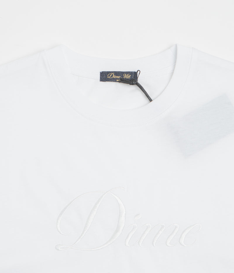 Dime Cursive T-Shirt in White