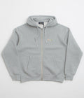 Dime Friends Full Zip Hoodie in Heather Grey