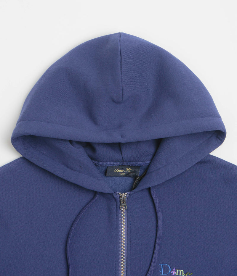 Dime Friends Full Zip Hoodie in Night Blue