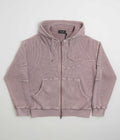 Dime Premium Waffle Full Zip Hoodie in Faded Mauve