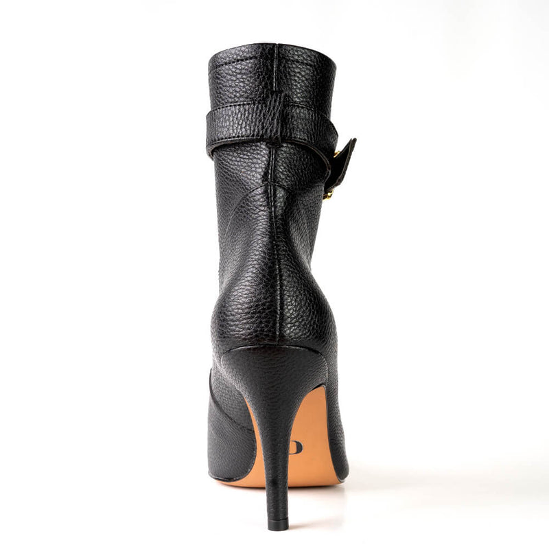 Esra - Black Vegan Leather - Street Sole