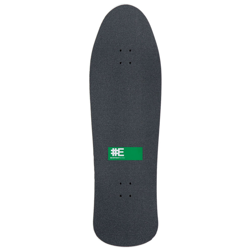EVERYBODYSKATES BB Kings Big Board 40" Pre-Built Skateboard Complete - White