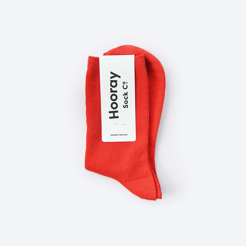 Everyday Cotton Socks in Scarlet