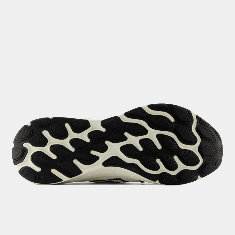 New Balance Fresh Foam X Cruz v3 running shoes outsole showing black rubber with textured tread pattern for traction.