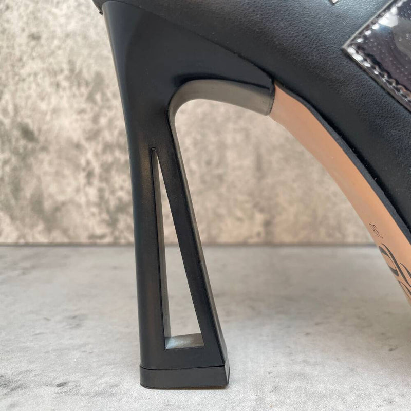Geo - Black Vegan Leather - Street Sole