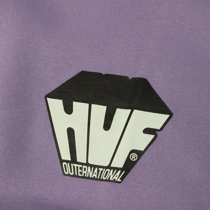 HUF Big Block Crew Sweatshirt - Dust Purple