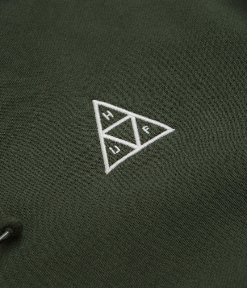HUF Set TT Full Zip Hoodie in Hunter Green