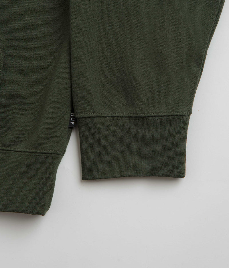 HUF Set TT Full Zip Hoodie in Hunter Green