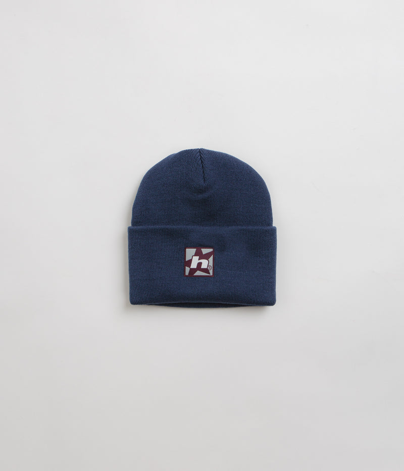 HUF Star Box Logo Beanie in Navy