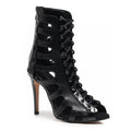 Hunter - Black Vegan Leather and Patent - Street Sole