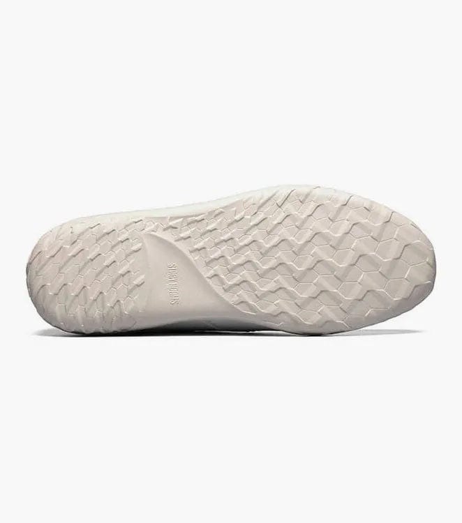 Stacy Adams Ibiza shoe outsole in white featuring textured hexagonal tread pattern for grip and durability.