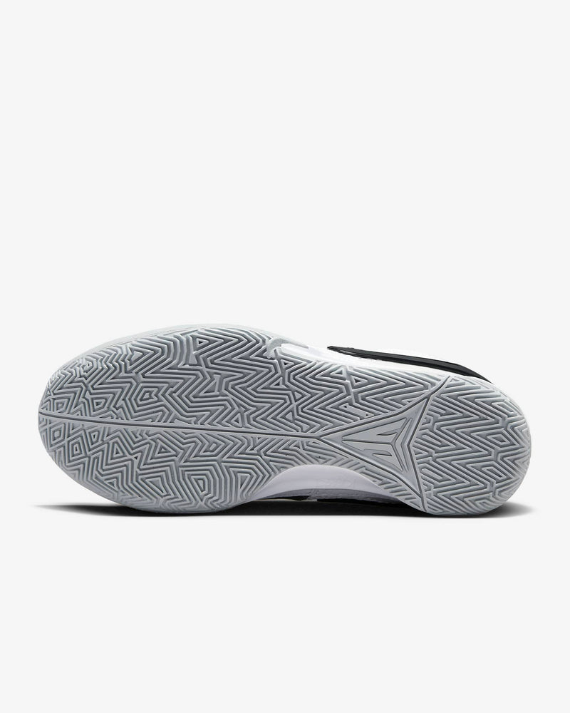 Nike Ja 1 "Wet Cement" basketball shoes outsole featuring a textured gray rubber traction pattern, bottom view.