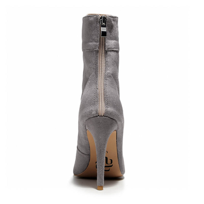 Khadija - Grey Vegan Suede - Street Sole