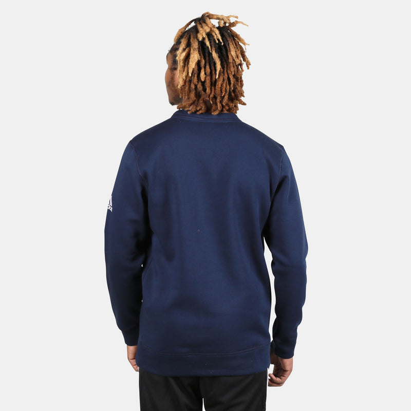 Rear view of the Adidas Men's Fleece Crew.