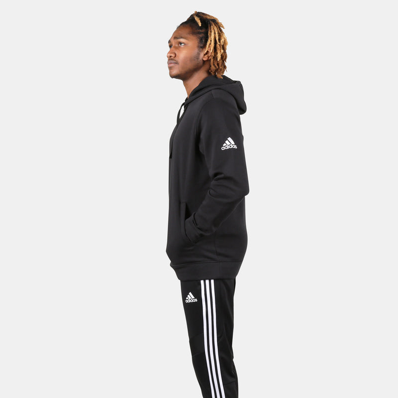 Side view of the Adidas Men's Fleece Hoodie.