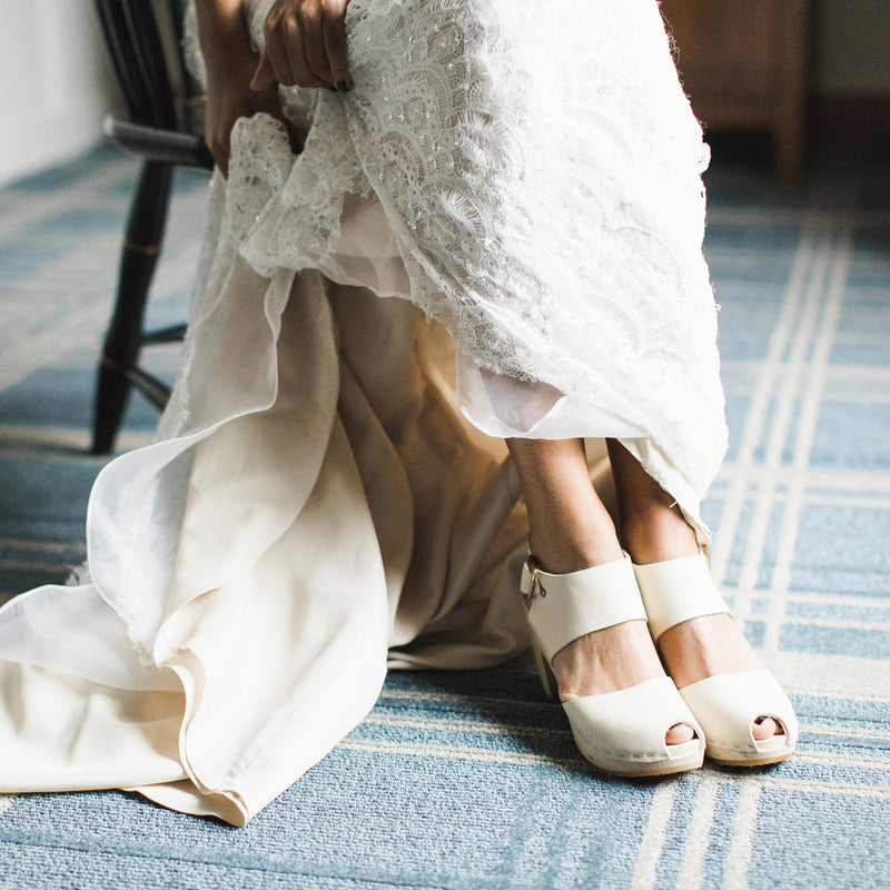 Miranda Peep Toe in Bone