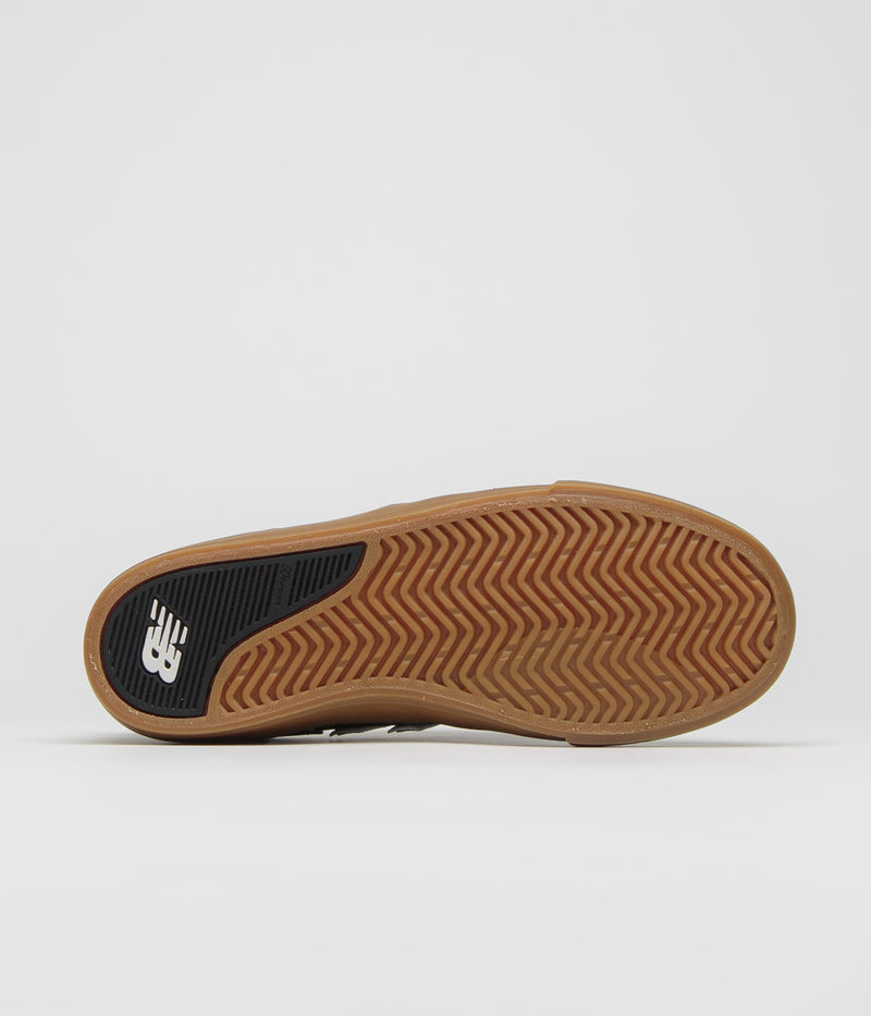 New Balance Numeric 306 Jamie Foy Shoes in Black and Gum / White