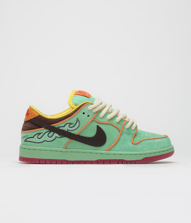 Nike SB Dunk Low Pro 'Rodeo' Shoes in Tourmaline and Baroque Brown and Monarch