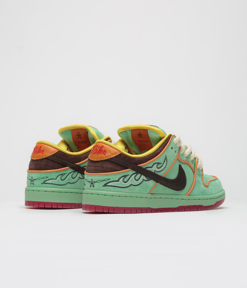 Nike SB Dunk Low Pro 'Rodeo' Shoes in Tourmaline and Baroque Brown and Monarch