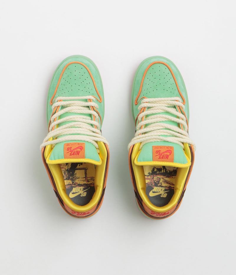 Nike SB Dunk Low Pro 'Rodeo' Shoes in Tourmaline and Baroque Brown and Monarch