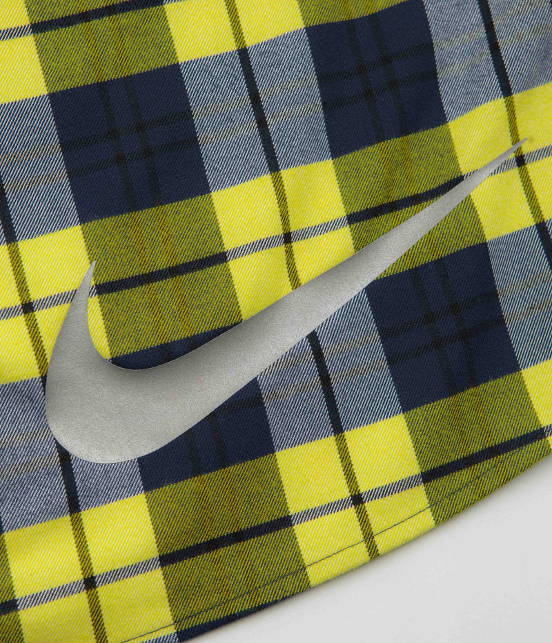 Nike SB Koston Flannel Shirt in Midnight Navy and Speed Yellow