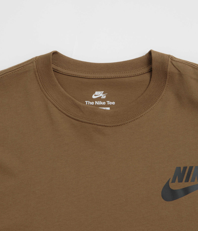 Nike SB Logo T-Shirt in Mosswood Brown