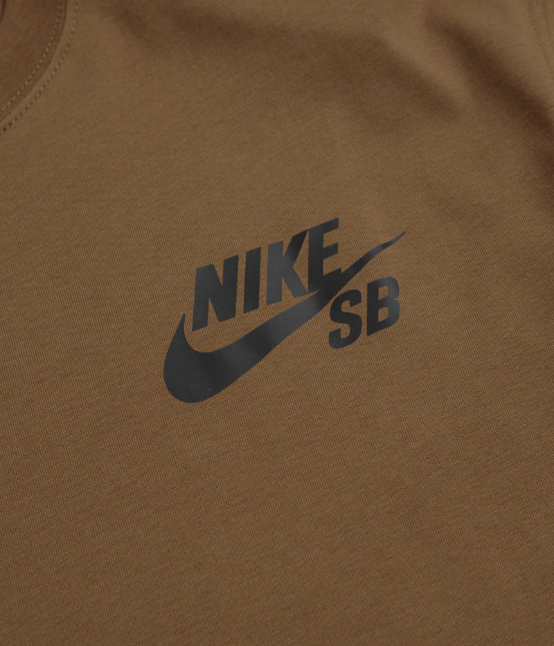 Nike SB Logo T-Shirt in Mosswood Brown